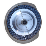 Cylindrical aluminum floor lamp