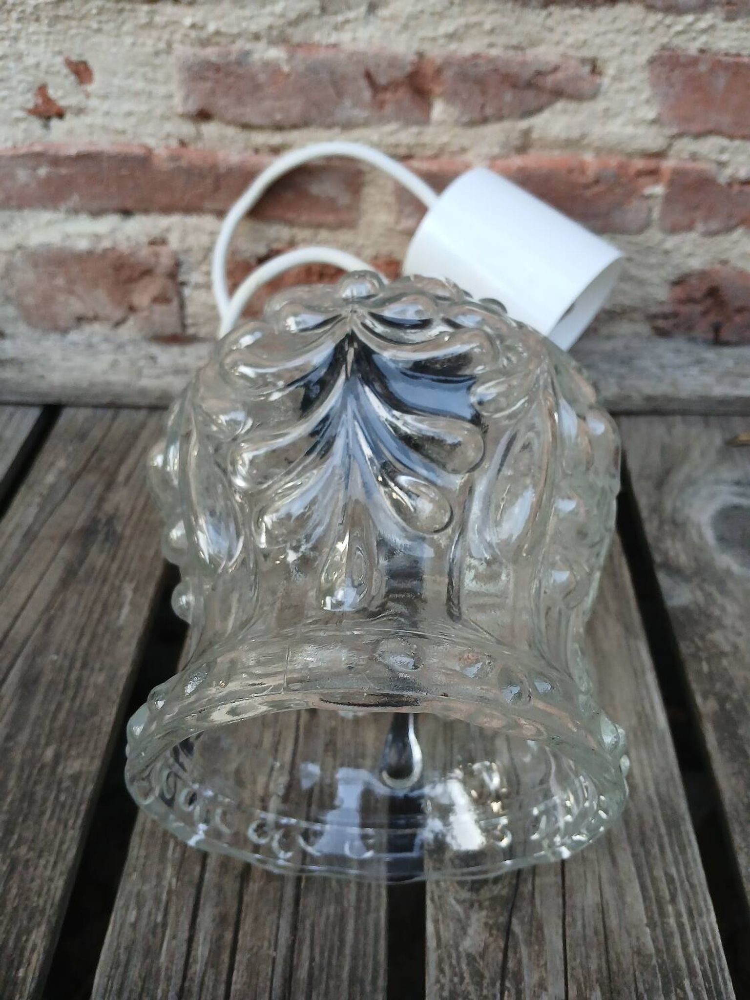 Vintage glass pendant/lamp