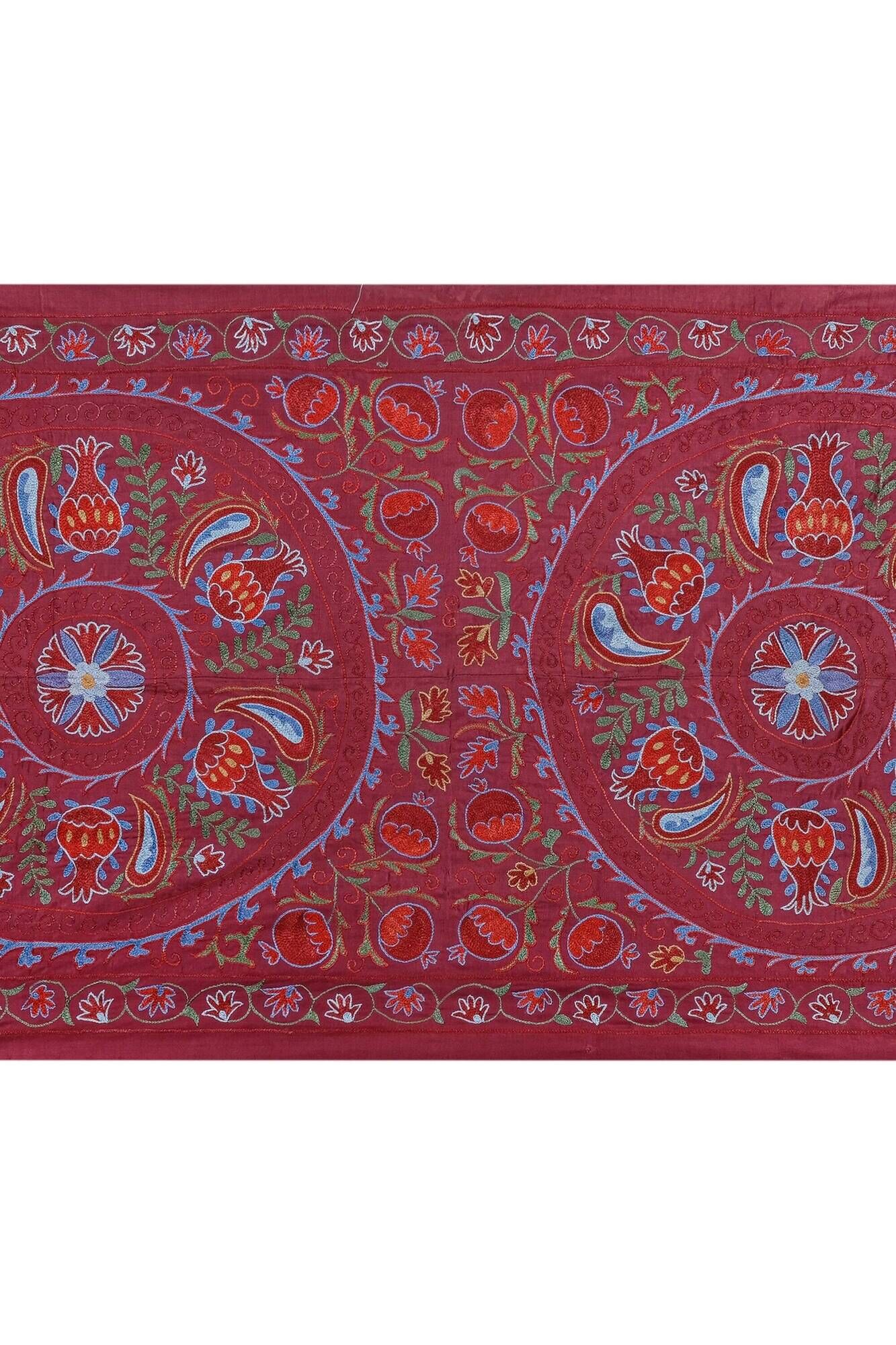Vintage hand-embroidered tablecloth 94x189 cm