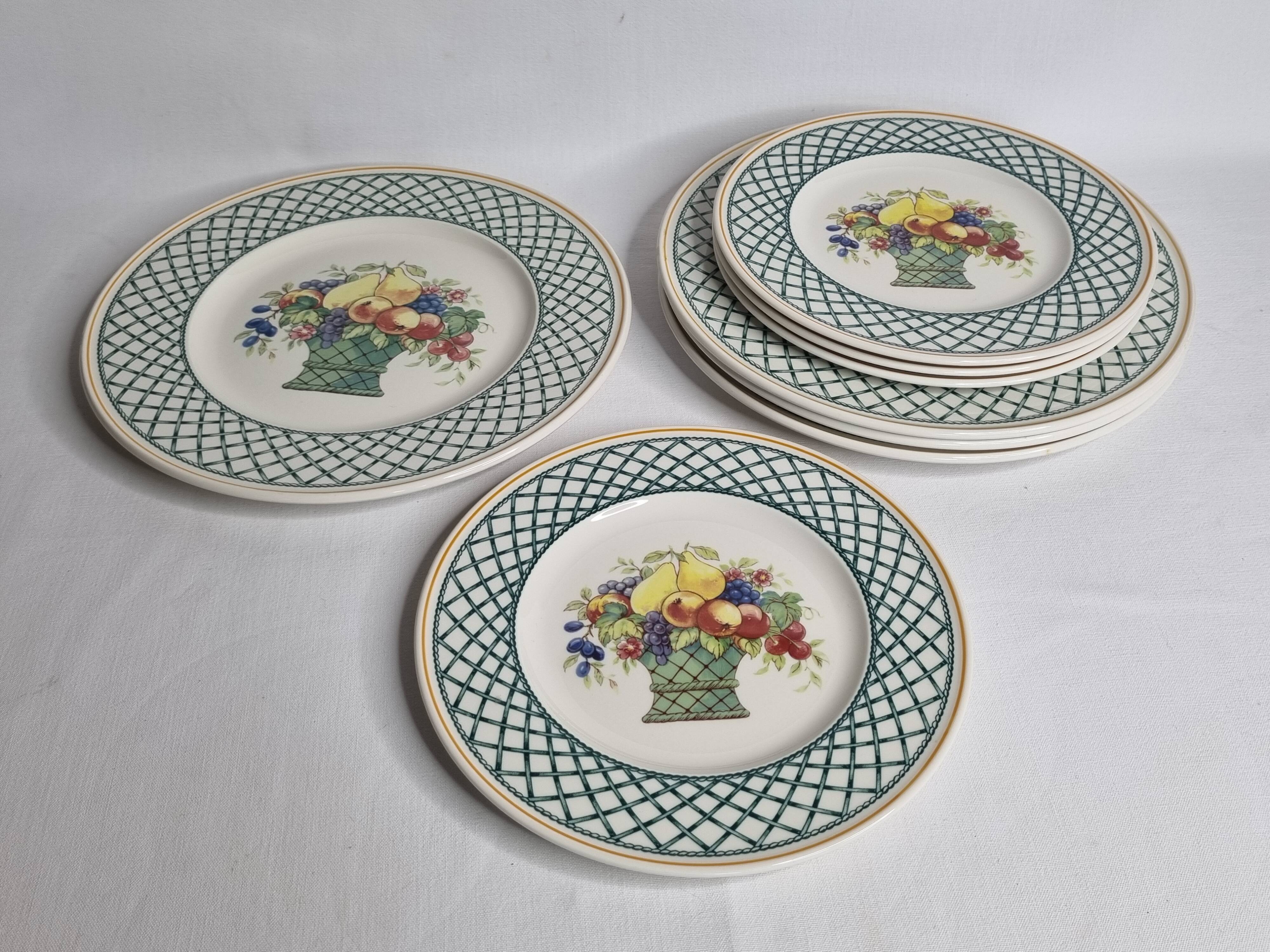 Set of 8 Villeroy & Boch “Basket” Model Plates