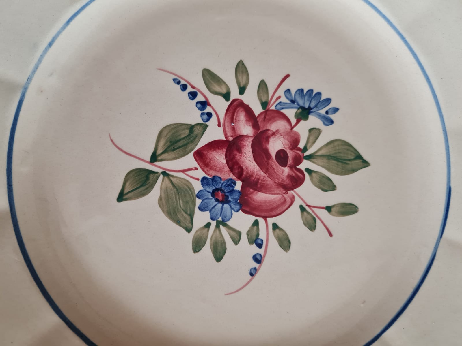 Set of 6 hollow plates Digoin Sarreguemines