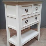 Painted cabinet with 3 drawers