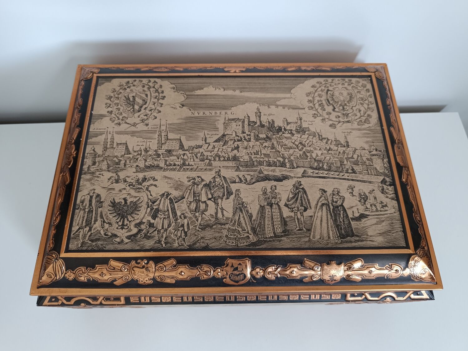 Metal box Lebkuchenfabrik Otto Schmidt Nüremberg