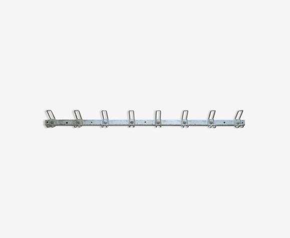 School wall coat rack in metal cloakroom