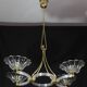 Extraordinary Art Deco Murano Glass and Bronze Chandelier by Barovier&Toso, 1950