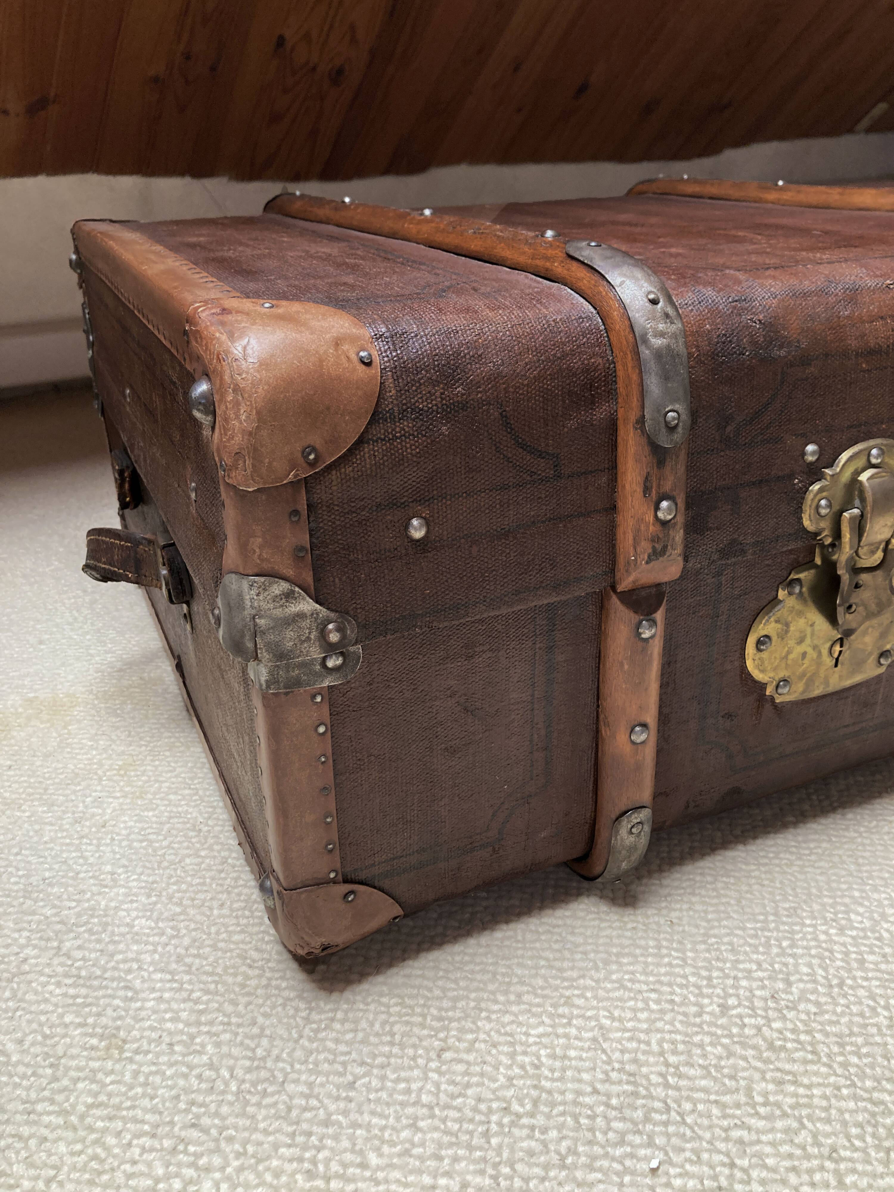 Antique travel trunk