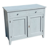 Parisian sideboard in oak and walnut 2 doors 2 drawers from the 20s