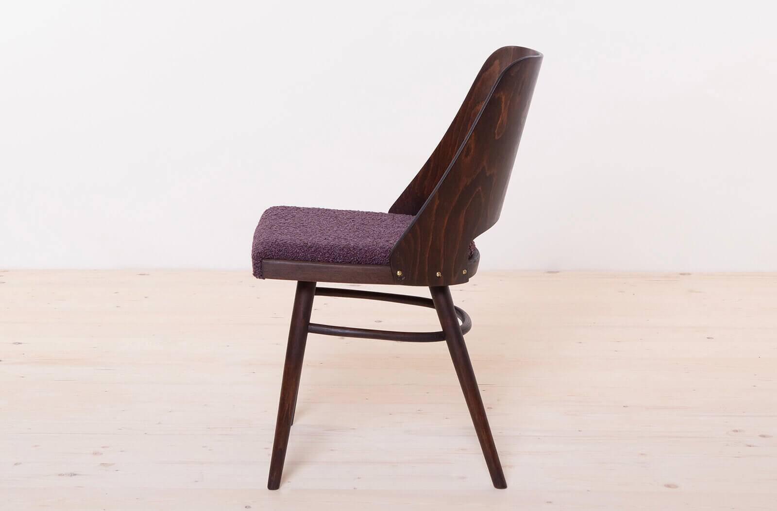 Set of 6 Dining Chairs by R. Hofman for TON, Model 514, 1960s, Reupholstered