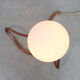 Vintage organic copper and opaline table lamp