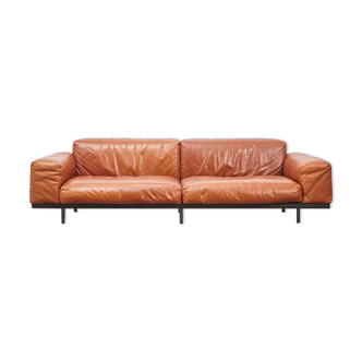 Umberto Asnago Naviglio Leather Sofa for Arflex Italy 2007