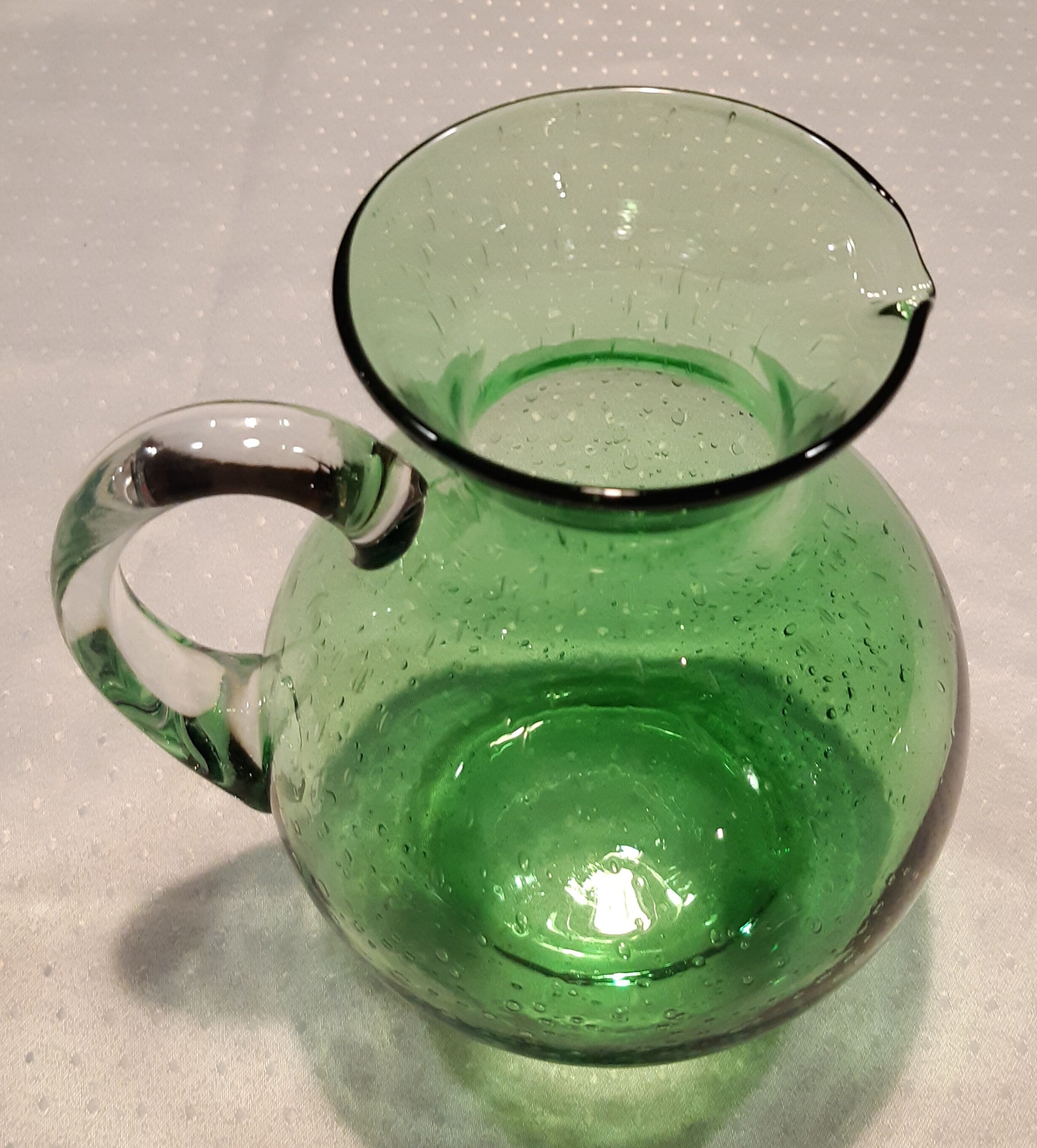 Carafe blown glass bubbled