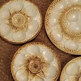 6 oyster shell plates and Chantilly porcelain serving platter