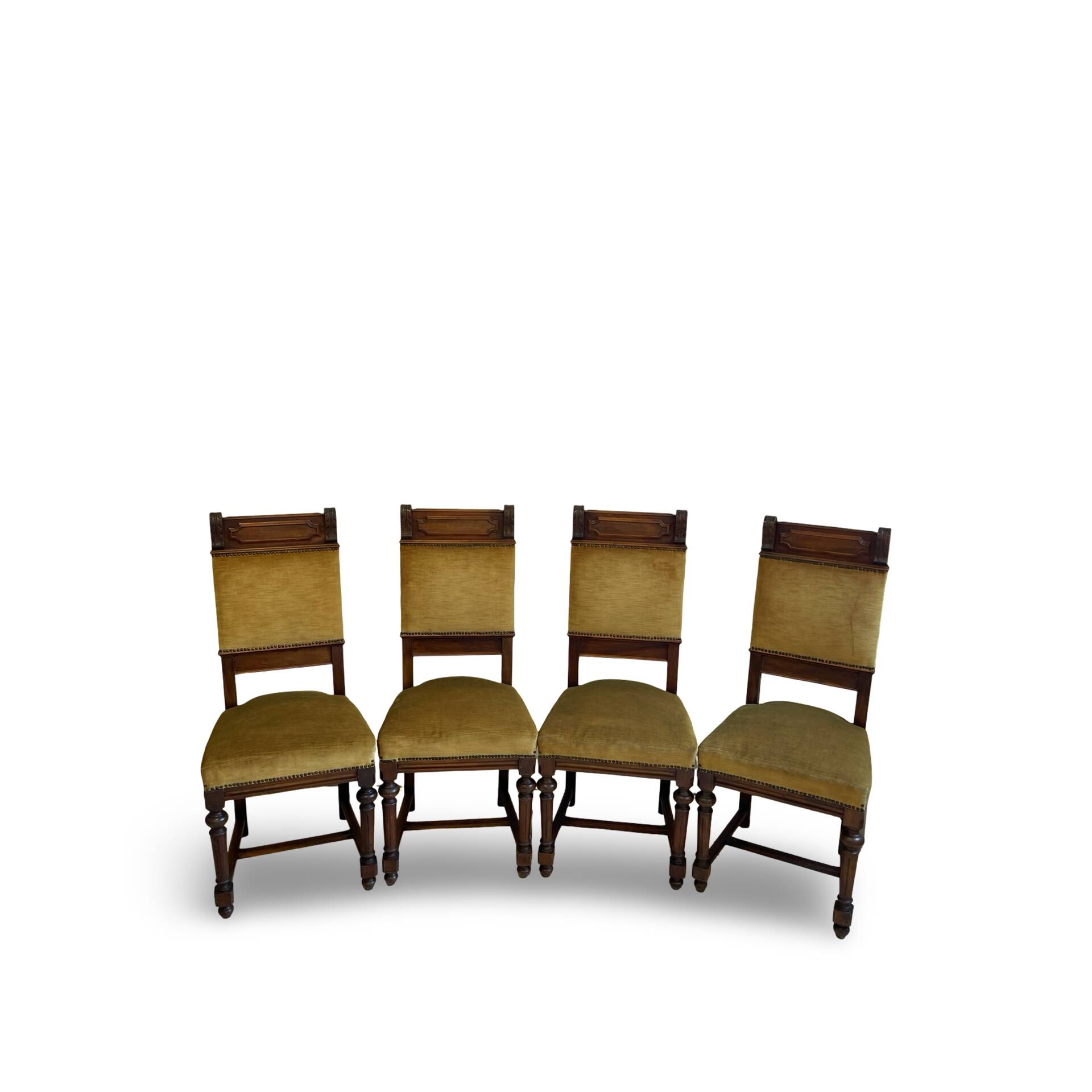 four Victorian dining chairs