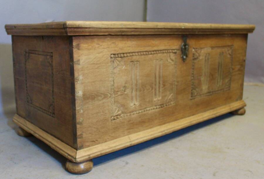 19th-century oak chest