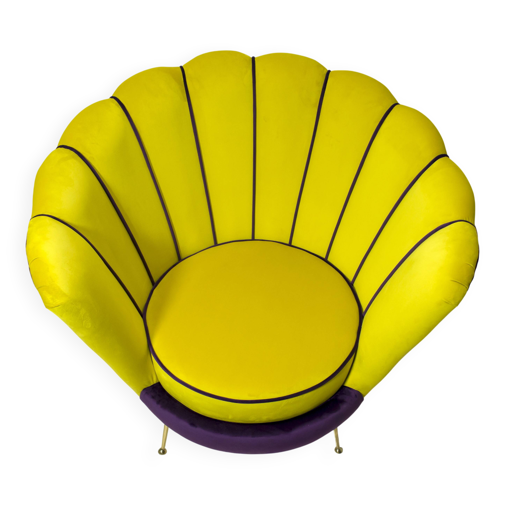 Radice & Minotti Mid-Century Modern Italian Velvet Armchair, 1950s