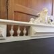 Fronton patine shabby chic gustavien 85,5 cm
