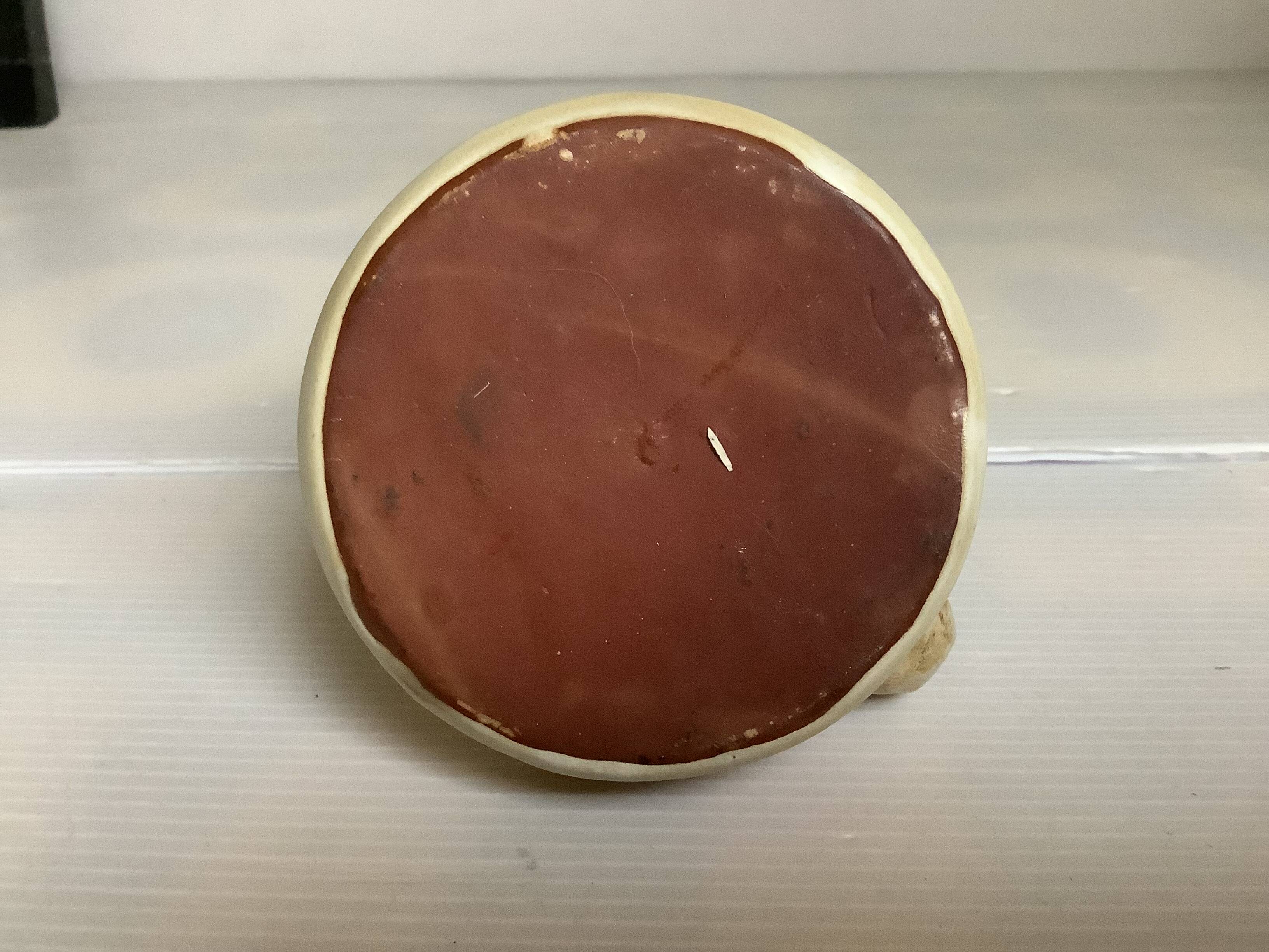 Speckled beige ceramic candle holder