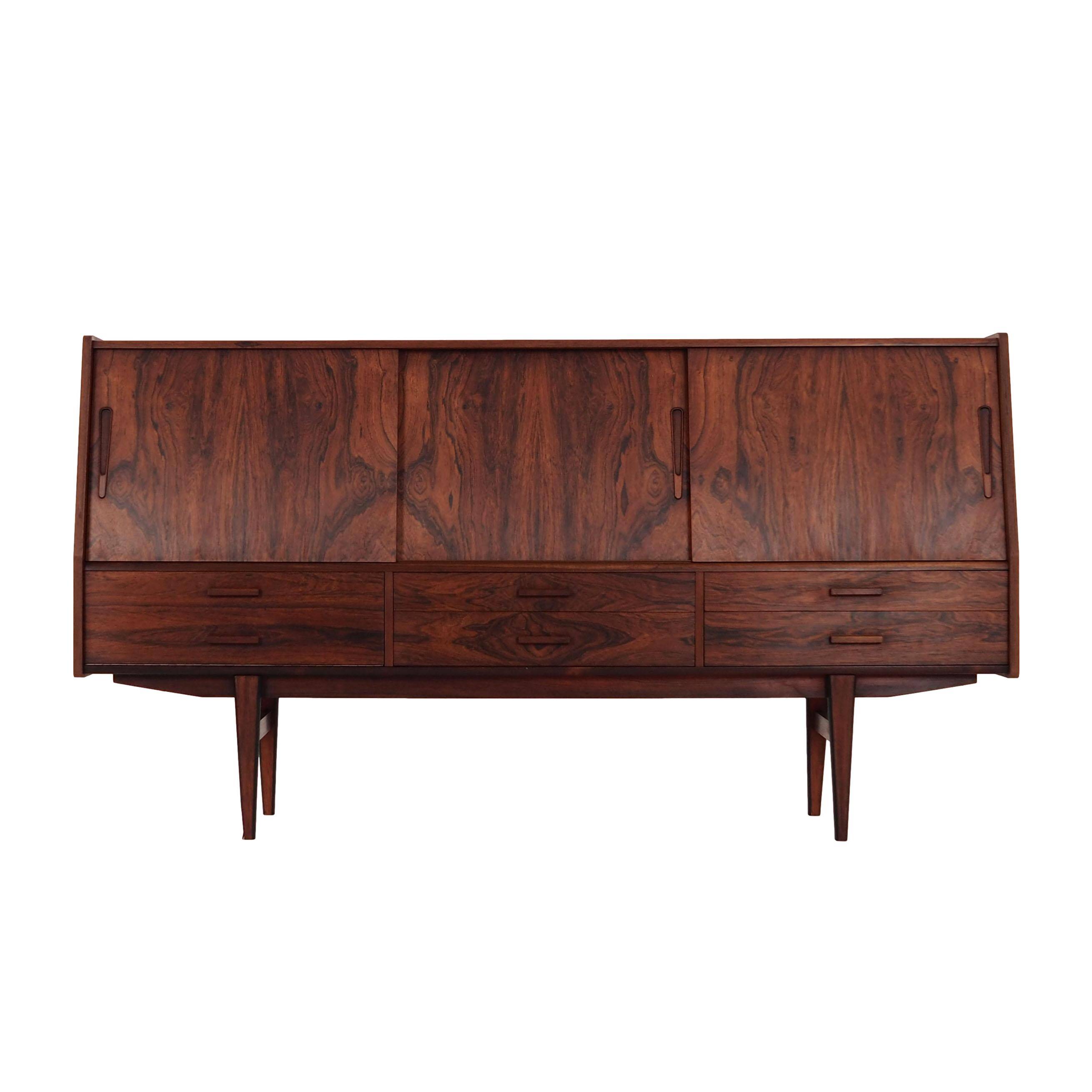 Rosewood highboard, Danish design, 1970s, production: Denmark