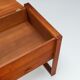 Scandinavian modern storage cabinet in teak with sled base Denmark 1960
