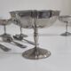 Set of four 18/10 stainless steel ice cream cups