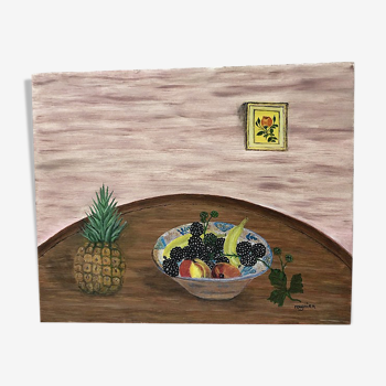 Peinture à l’huile nature morte