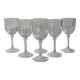 6 petal white wine/liquor glasses.