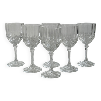 6 petal white wine/liquor glasses.