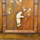 Bed to boards of Japanese marquetry, Japonisme, France, circa 1880