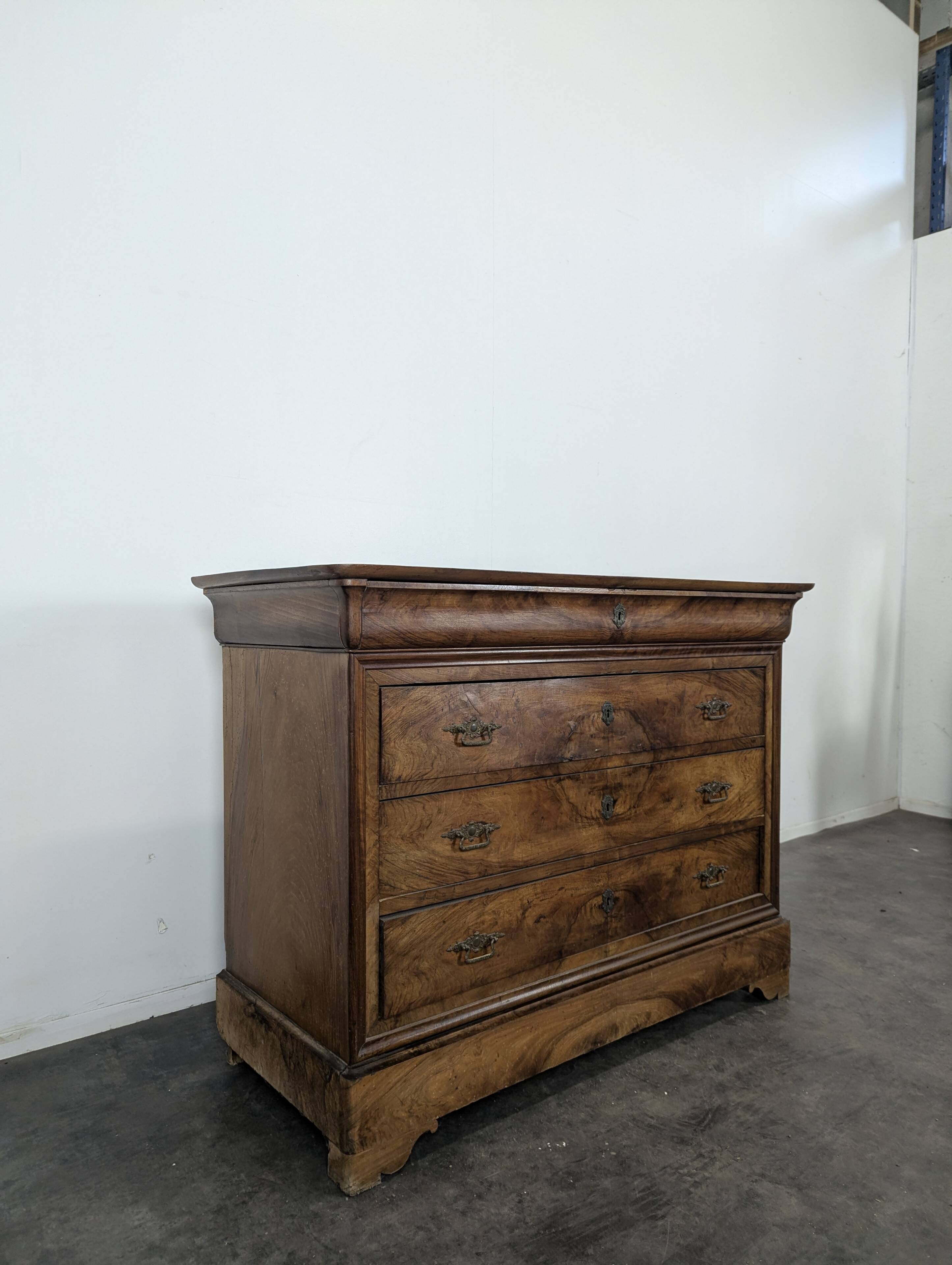Flamed Mahogany Commode from the Louis Philippe period