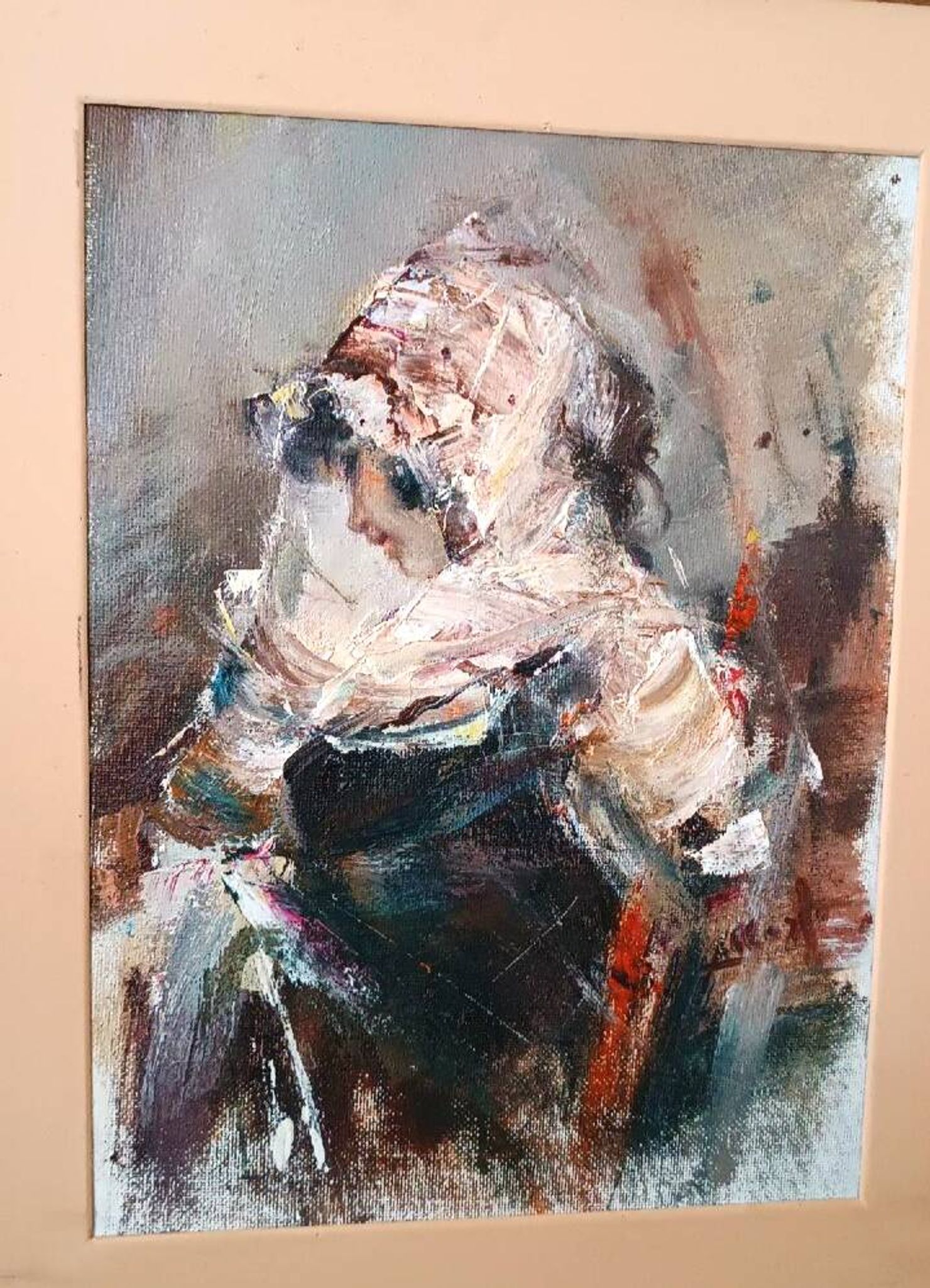 Large oil painting on canvas - Alberto Alberti (1894-1974) 1959 - female figure