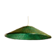 Suspension en rotin tressé vert vintage