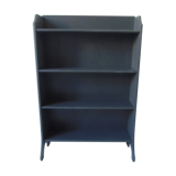 Vintage bookcase grey slate waxed
