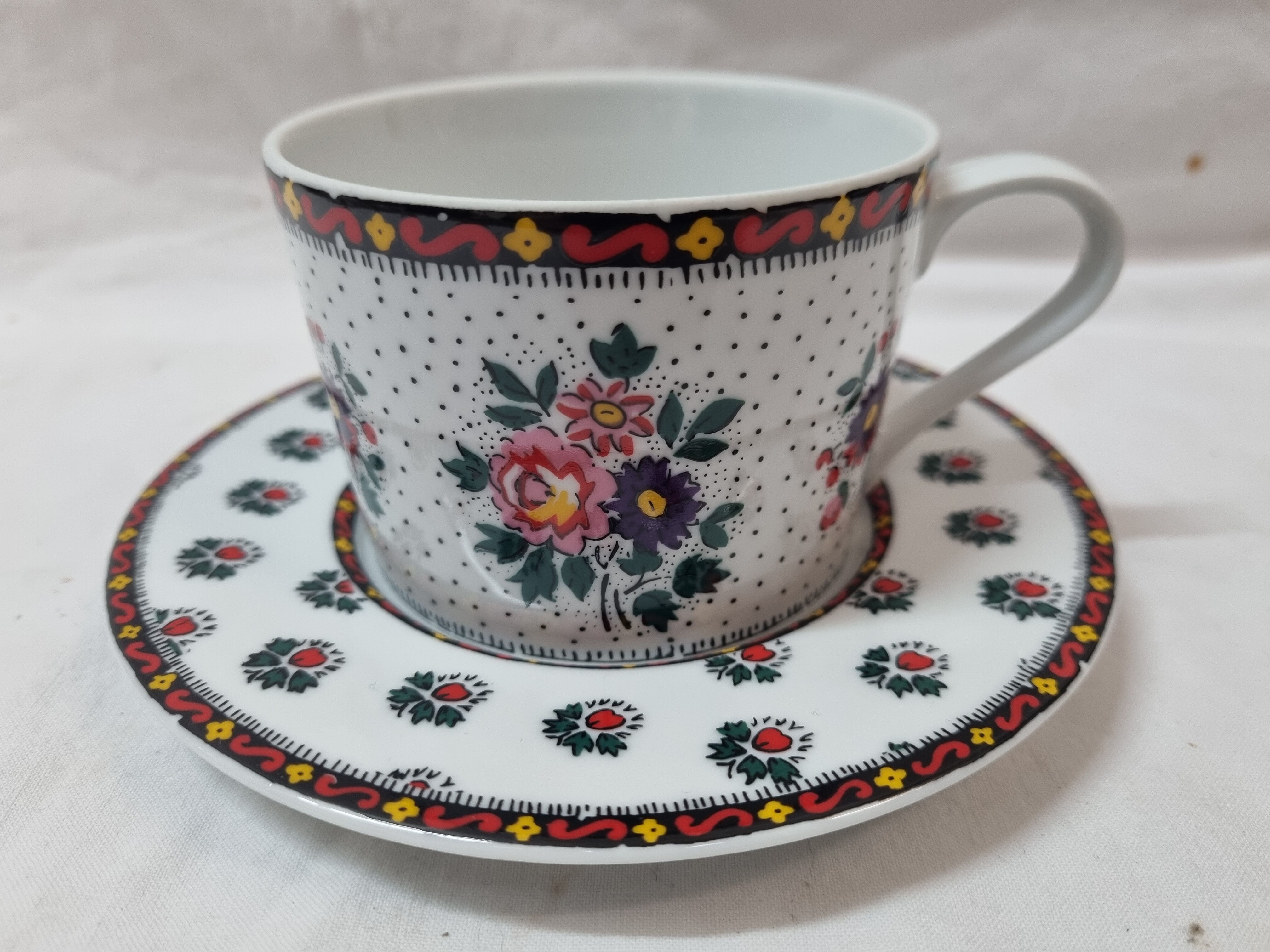 Tea & coffee set porcelain Solafrance Paris 5 pieces