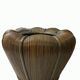 Grand cache-pot en rotin et bambou de style mid-century modern, années 1970