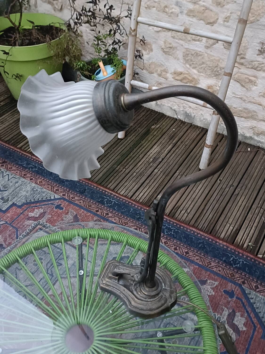 Art Deco gooseneck lamp