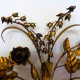 Pair of gilt double wall candleholders by Hans Kögl, 1960s