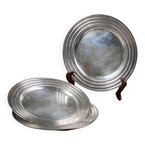 4 Assiettes Art Déco