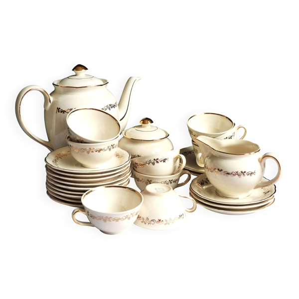 Service à café des années 1920 Villeroy & Boch 23 pièces, tasses à café.