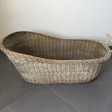 Wicker pram on wheels