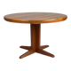 Danish teak round dining table extendable vintage design
