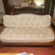 Two-seater sofa in exotic wood, Mexican style