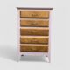 Commode vintage pieds compas rose poudré 1950