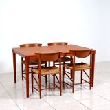 Extendable dining table in teak by H. W. Klein for Bramin Mobler