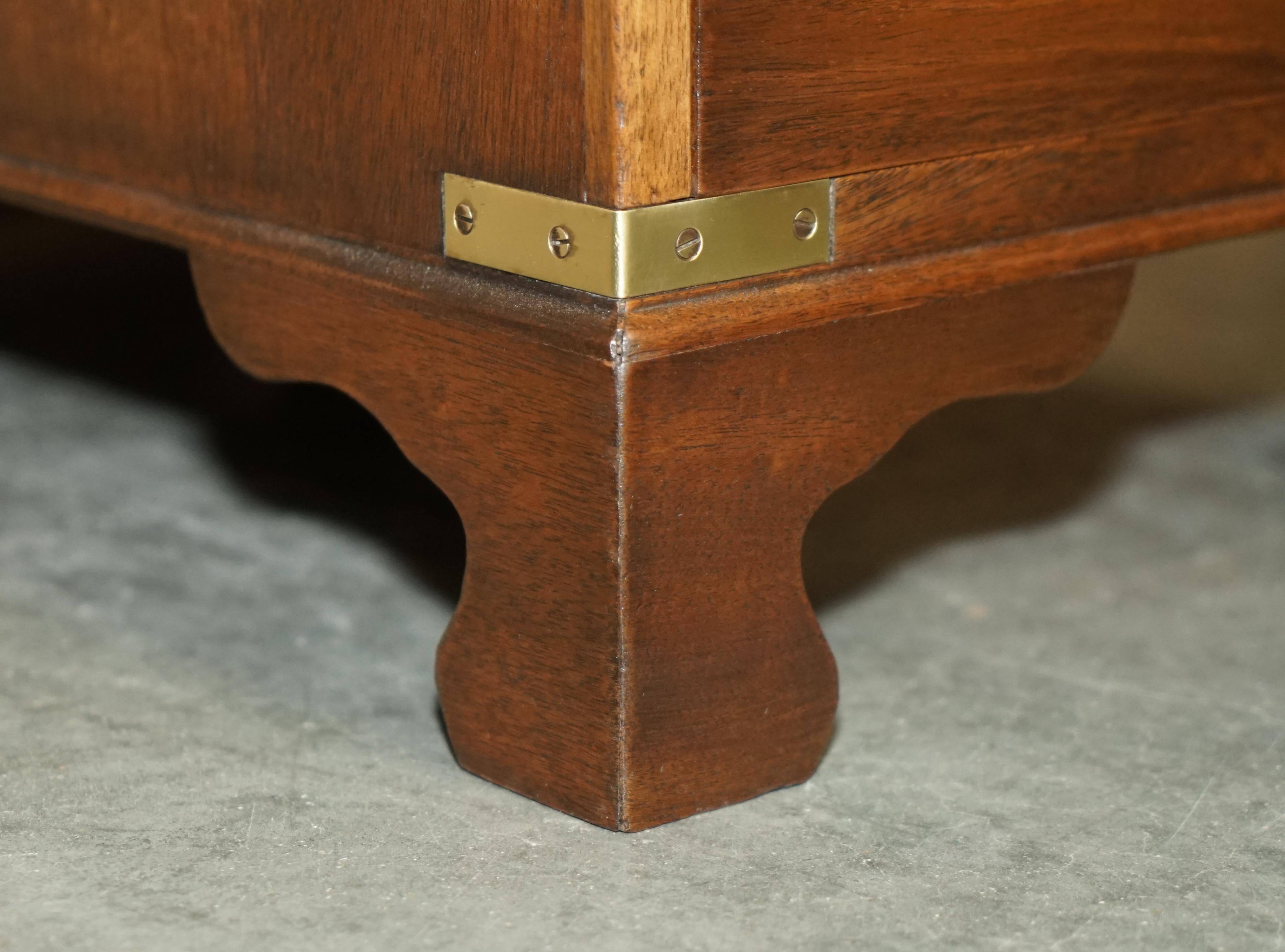 Restored leather military campaign desk Harrods Kennedy