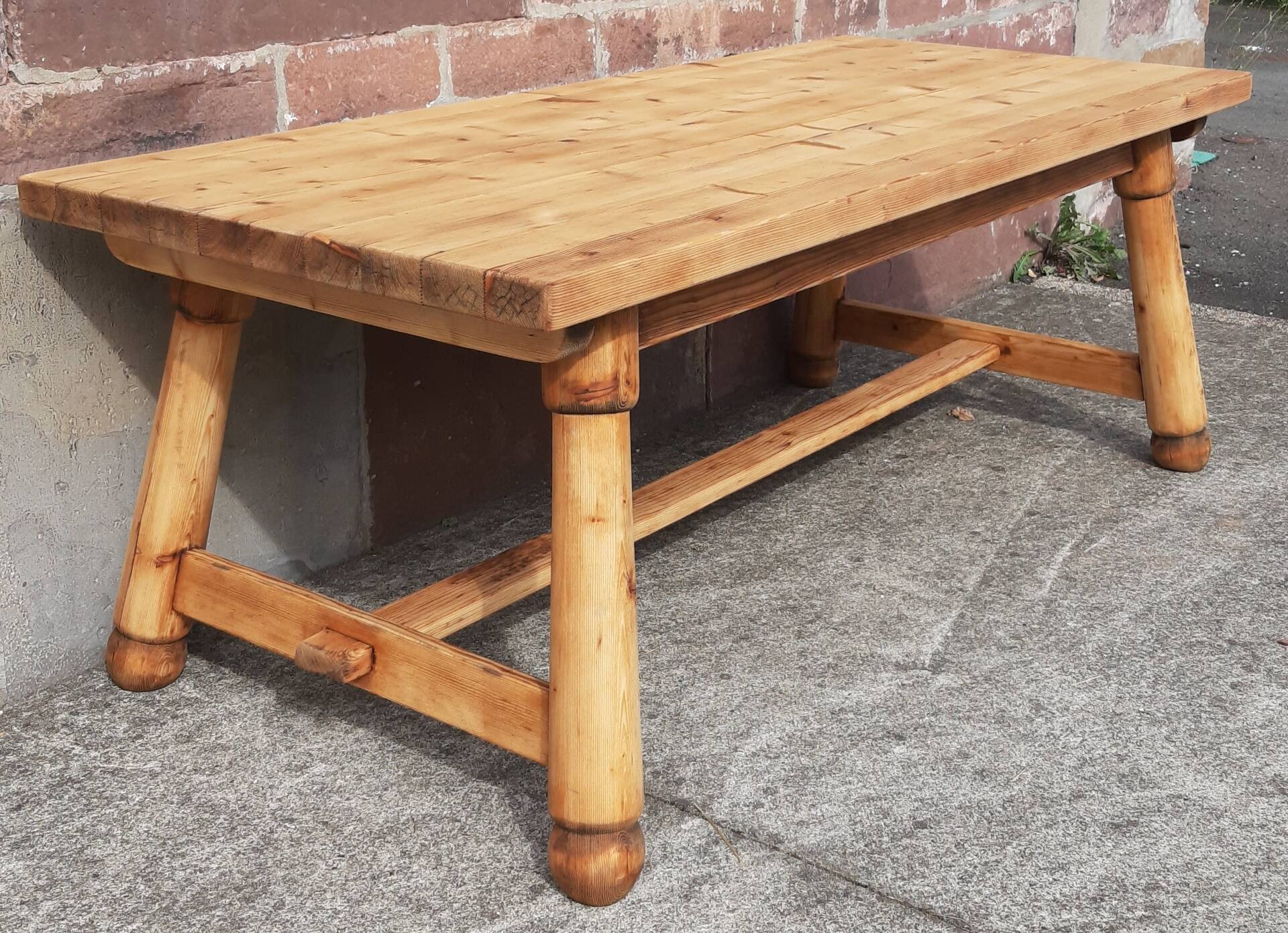 Brutalist table by Georges Robert (2 metres)