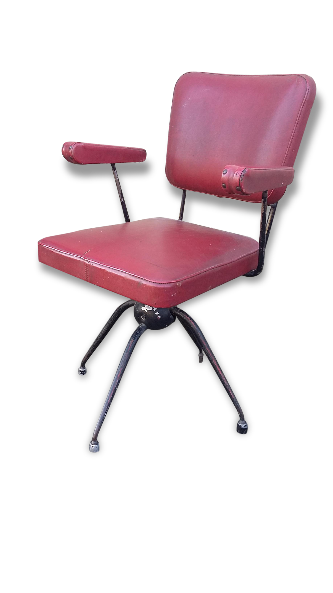 Vintage red leather chair