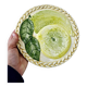 Vintage Ceramic Tarte Dish, Barbotine Lemon, 23 cm