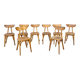 Set of 9 lutherma banana boomerang bistro chairs.