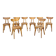 Set of 9 lutherma banana boomerang bistro chairs.