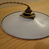 White enamelled hanging lamp